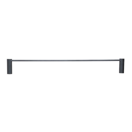 Diamora Luxury Knurled Gunmetal Grey Single Towel Rack Rail 600mm Diamora Luxury Knurled Gunmetal Grey Single Towel Rack Rail 600mm